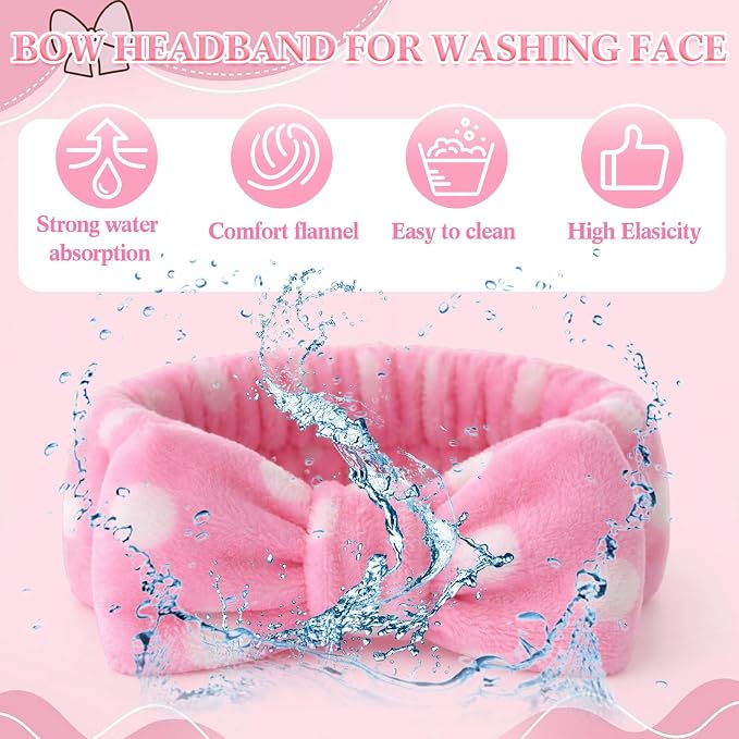 50 Pcs Pink Spa Headband Bulk Spa Sleepover Party Supplies - Image 5