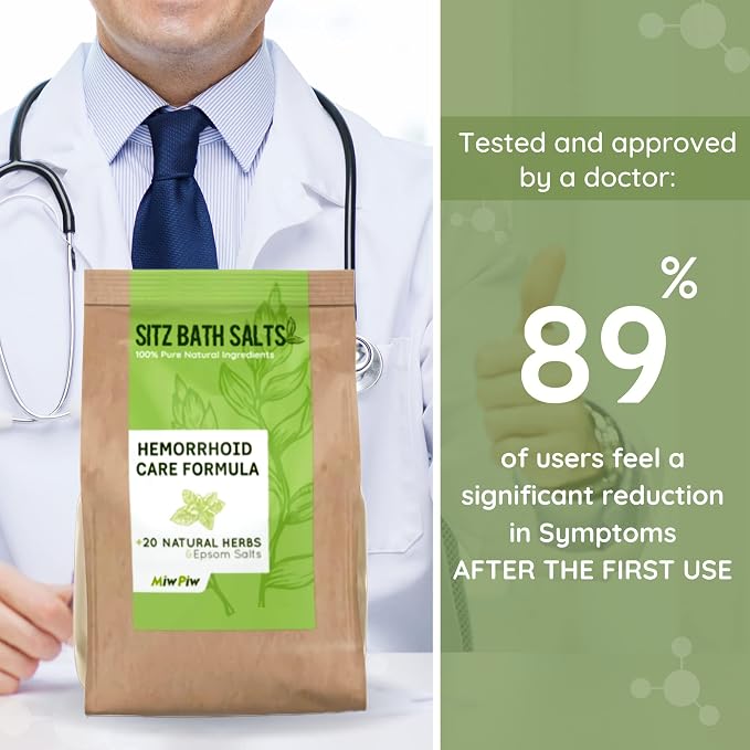 Sitz Bath Salts for Hemorrhoids 15.6 Oz- Soothing Relieving Bleeding Shrinking - Image 6