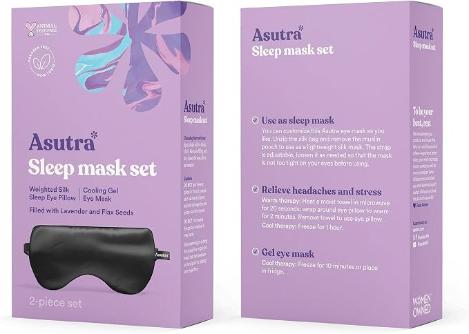 ASUTRA Silk Eye Pillow for Sleep, Weighted Eye Mask, Meditation & Light - Image 7