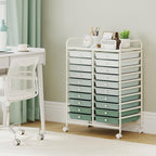 Giantex 20 Drawers Rolling Cart, Mobile Storage Drawer Cart, Classroom - Image 2