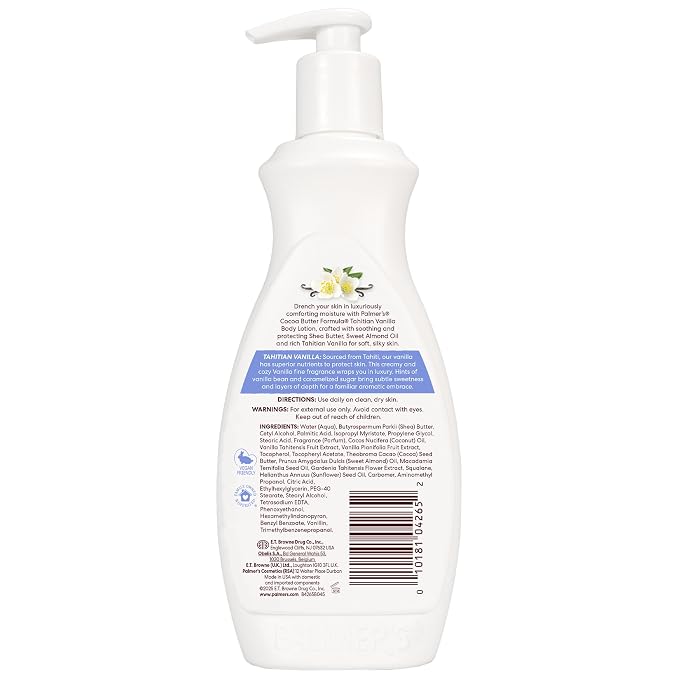 Palmer's Cocoa Butter Formula Tahitian Vanilla Body Lotion, 13.5 Oz, Daily - Image 7