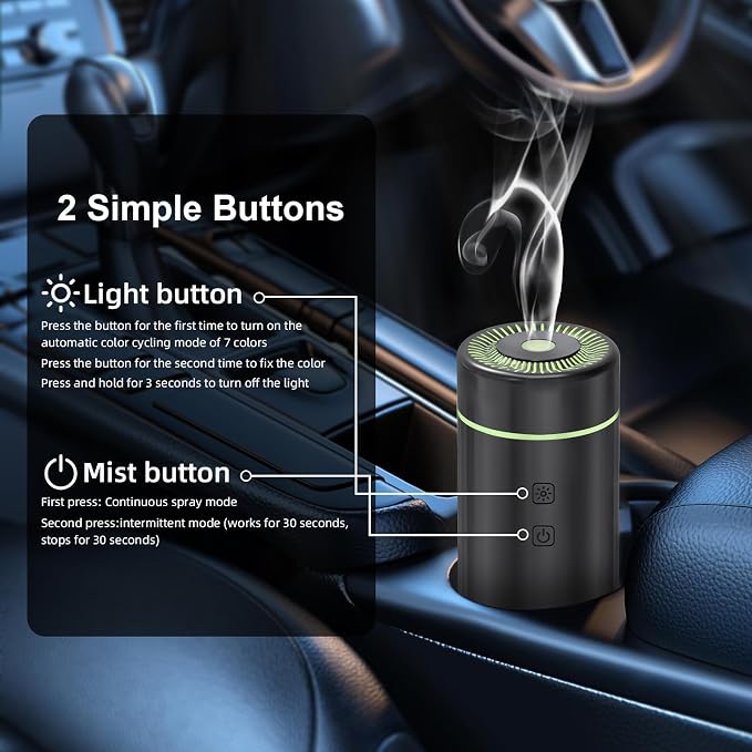 SEEDSEEL 100ML Car Diffuser, USB Rechargeable Battery Operated, Powered - Image 5