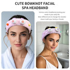 Spa Headband for Washing Face, 2 Pack Cute Hair Band for Shower Yoga Beauty - Image 2