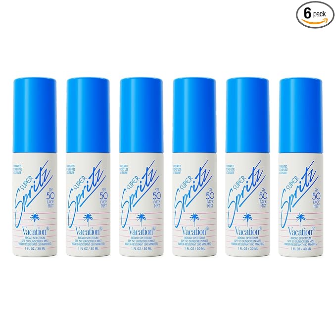 Vacation Mini Super Spritz SPF 50, Water-Resistant, Daily Face Sunscreen Spray by Vacation