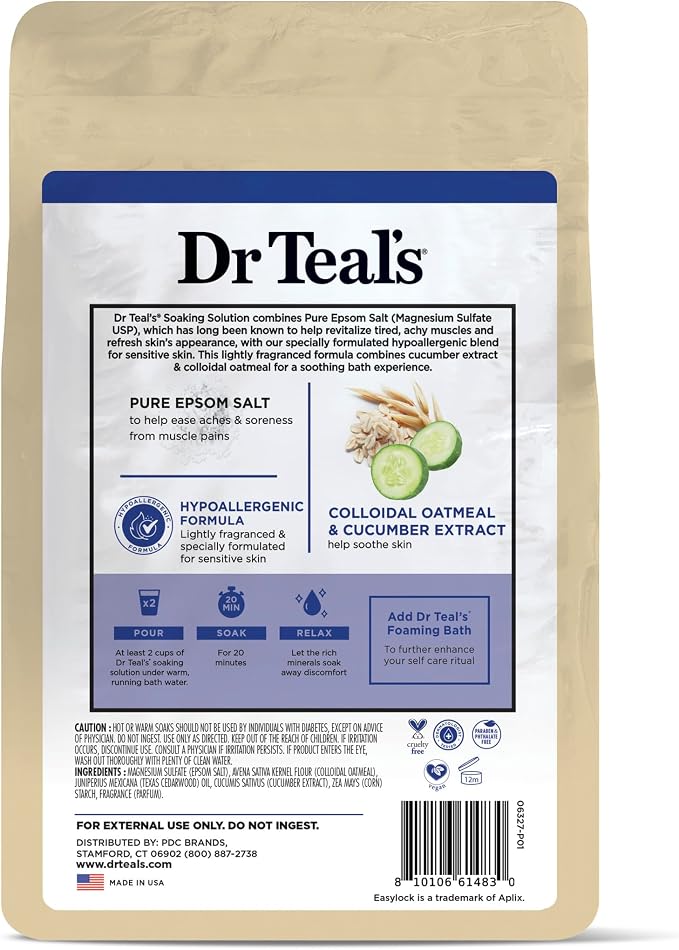 Dr Teal's Epsom Salt Magnesium Soak, Sensitive Skin - Image 8
