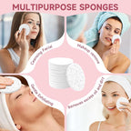100 Count Compressed Facial Sponges 100% Natural Cellulose Eco-Friendly Makeup - Image 9