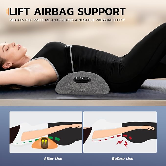 3-in-1 Electric Back Massager Pillow, Rechargeable Lumbar Support Cushion - Image 5