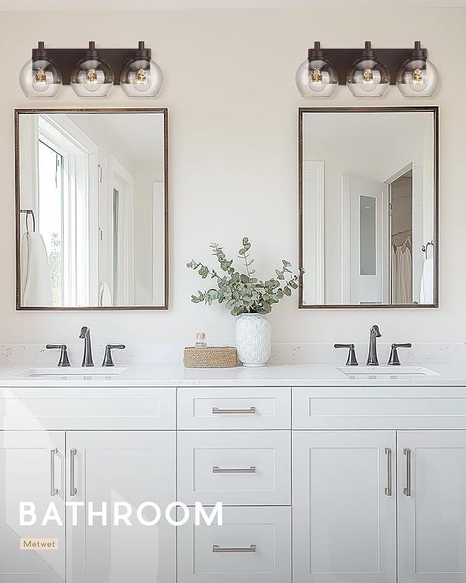 Bathroom Light Fixtures Over Mirror, 3-Light Oil Rubbed Bronze Vanity Light - Image 8