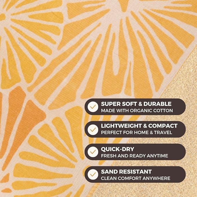 FESHKA Sand Free Turkish Beach Towel Quick Dry Bath Towel, Oversized Beach - Image 2