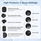 Hibbent 5-spray Filtered Rainfall Shower Head Combo, High Pressure 13'' - Image 3