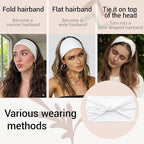 2 Pack White Wide Headbands for Women - Image 5