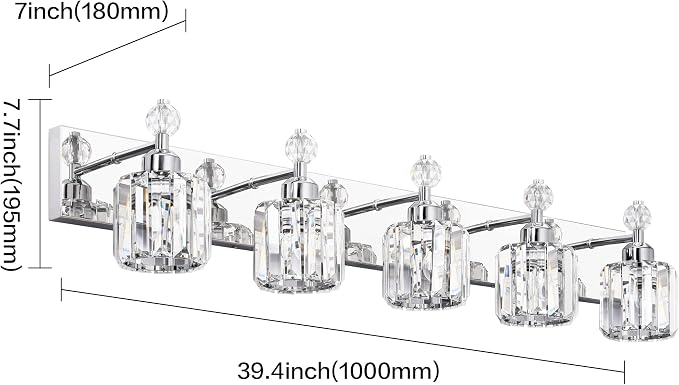 PRESDE Crystal 5-Light Vanity Light - Image 4