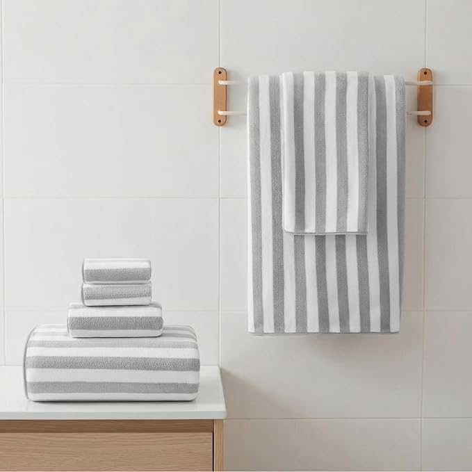 REDKISS Ultra Soft Bath Towel Sets 6-Piece 35"x70" | 100% Microfiber, Highly - Image 2