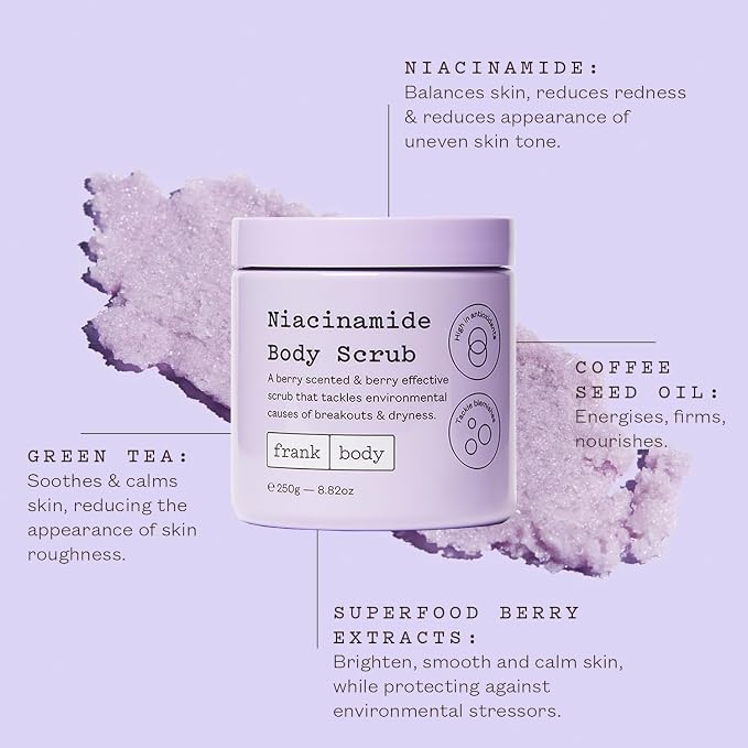 frank body Niacinamide Body Scrub | Fights Breakouts & Dryness | Exfoliating - Image 2
