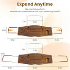 Teak Bathtub Tray Expandable Bathroom Tray - Image 3