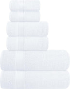 Elvana Home Ultra Soft 6 Pack Cotton Towel Set, Contains 2 Bath Towels 28x55 by Unknown
