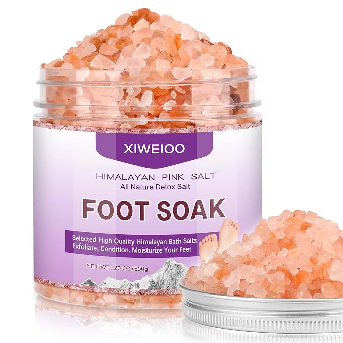 Himalayan Pink Foot Soak Salt Tea Tree Oil Foot Soak Kit, Lavender by XIWEIOOFOOTSOAK