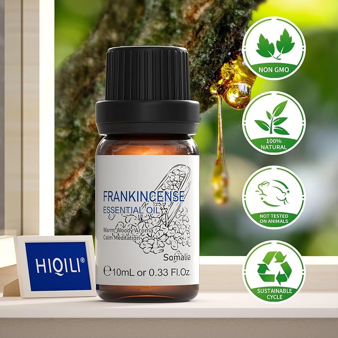 HIQILI 0.33 Fl Oz Frankincense Essential Oil, Skin Care, Camp Atmosphere - Image 8