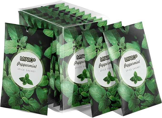 MYARO 12 Pack Peppermint Scented Sachets by MYARO