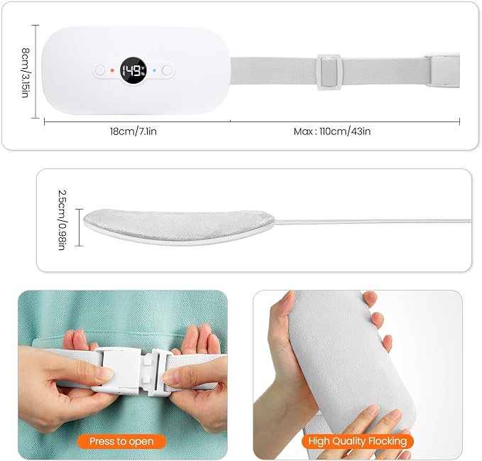 NOWWISH Heating Pad for Period Cramps Pain Relief, Portable Electric Cordless - Image 5