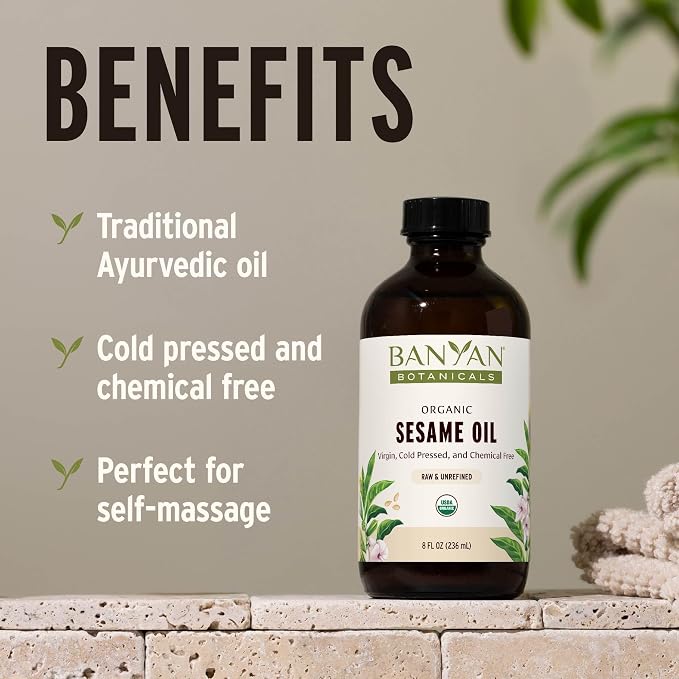 Banyan Botanicals Sesame Oil – Organic & Unrefined Sesame Oil - Image 2