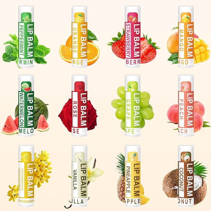 DMSKY 24 Pack Lip Balm, Natural Lip Balm Bulk - Image 2