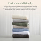 Springtree Home 100% Cotton Bath Towel Set of 4 | Super Soft & Absorbent - Image 6