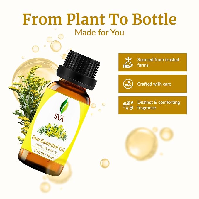 SVA Rue Essential Oil – 1/3 Fl Oz – 100% Natural Rue Oil - Image 4