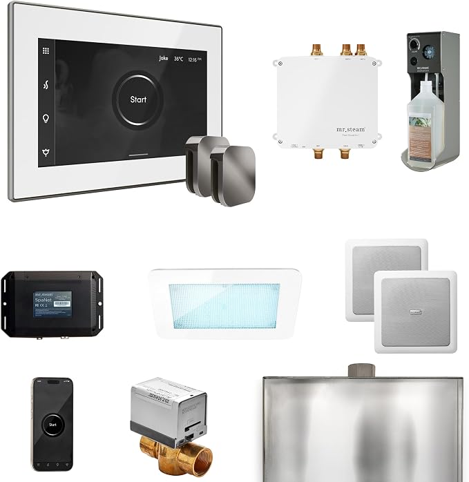 Mr Steam Bliss Max Steam Shower Ctrl Pkg w/iSteamX Control and Steamhead in by MrSteam
