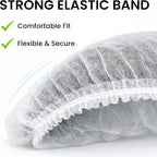 Disposable Bouffant Caps 21 Inch Non Woven Hair Net Elastic Head Cover - Image 8