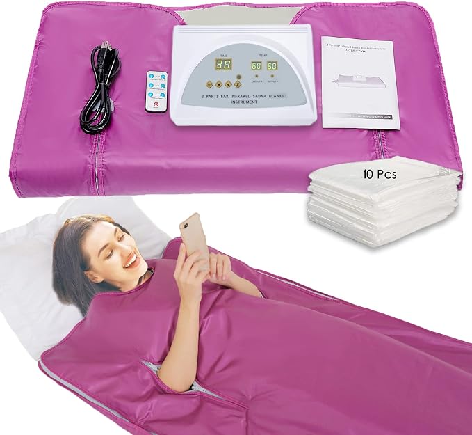 Sauna Blanket Detox Upgrade Zippers Far Infrared Sauna Blanket Body Sauna by JKIUI