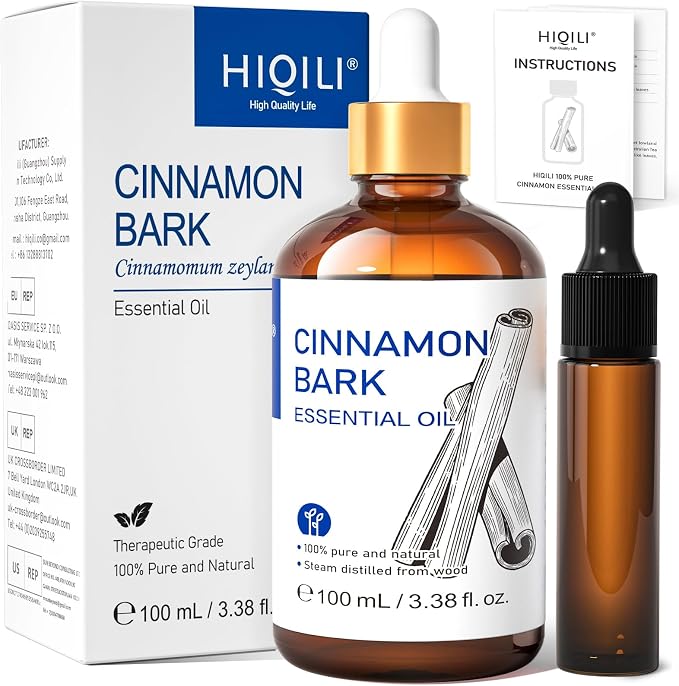 HIQILI Cinnamon Essential Oil for Spary, Garden and Kitchen by HIQILI
