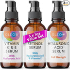 GLEOW Retinol Serum for Face, Vitamin C by Gleow