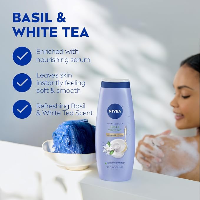 NIVEA Refreshing Basil and White Tea Body Wash - Image 3
