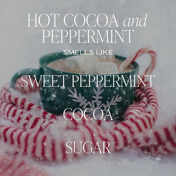Sweet Water Decor Hot Cocoa and Peppermint Soy Candle | Chocolate, Peppermint - Image 9