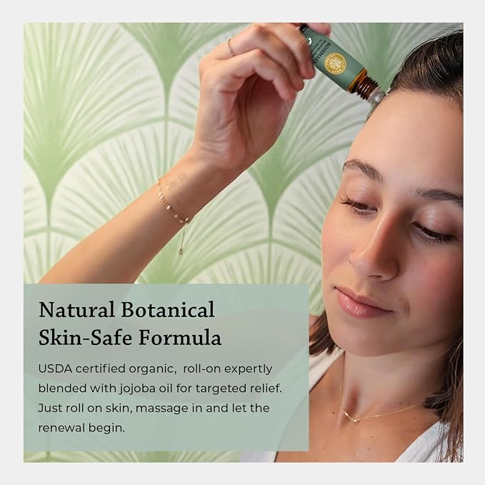 Silk Road Organic Rosemary Essential Oil & Jojoba Roll On, USDA Certified - Image 4