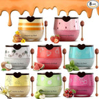 8PCS Bee Lip Balm Pot, Fruit Moisturizing Propolis Lip Mask, Lip Mask Overnight by Charm+Kiss
