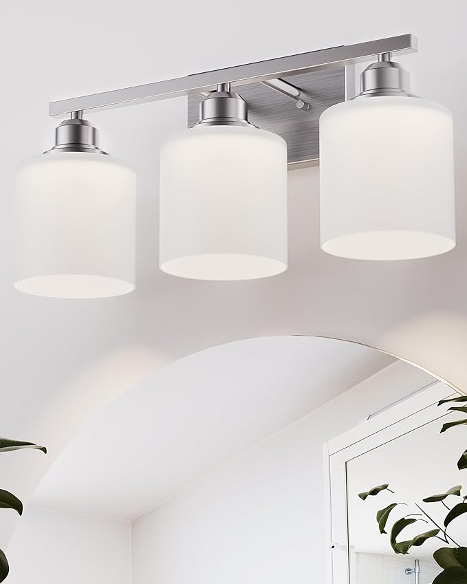 Sailstar Bathroom Light Fixtures Over Mirror, 3-Light Vanity Lights Brushed by Sailstar