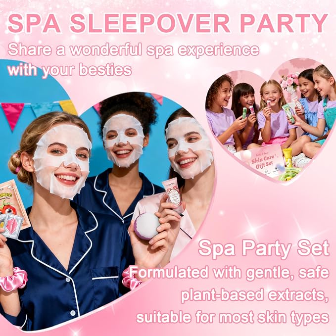 144 Pcs Spa Party Decorations for Girls, Spa Birthday Party Supplies Include - Image 3