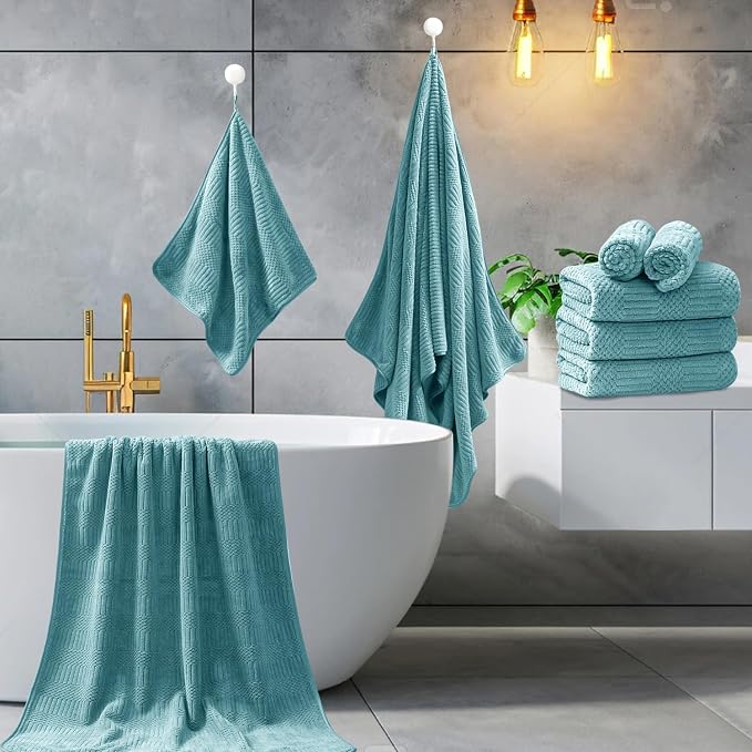 8 Piece Bath Towel Set-2 Oversized Bath Sheets, 2 Hand Towels, 4 - Image 5