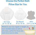 Luxury Oversized Bath Tub Pillow Fits All Bathtubs, Secure Support - Image 2