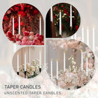 WPONSZU 10 Inch White Spiral Taper Candle Set of 12 Pack Unscented Dripless - Image 6