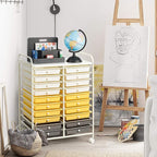 Giantex 20 Drawer Rolling Storage Cart Tools Scrapbook Paper Office School - Image 2