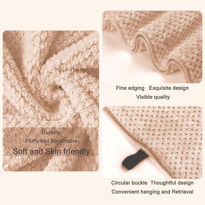 2 Pack Bath Towel Set, Lightweight Waffle Bath Towel Set, Microfiber Super Soft - Image 3