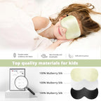 Kids Sleep Mask Eye Cover, 100% Real Natural Pure Silk Eye Mask - Image 2