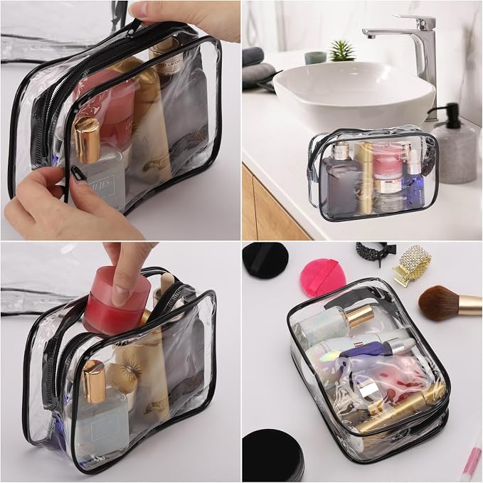 Tbestmax 10 Pcs Clear Cosmetic Bags Small Makeup Bags Portable Waterproof - Image 7