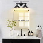 Bathroom Light Fixtures 2-Light Matte Black Farmhouse Vanity Lights - Image 2
