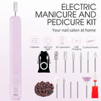 Professional Manicure Pedicure Kit -360° Light, Rechargeable Electric Nail Drill - Image 2