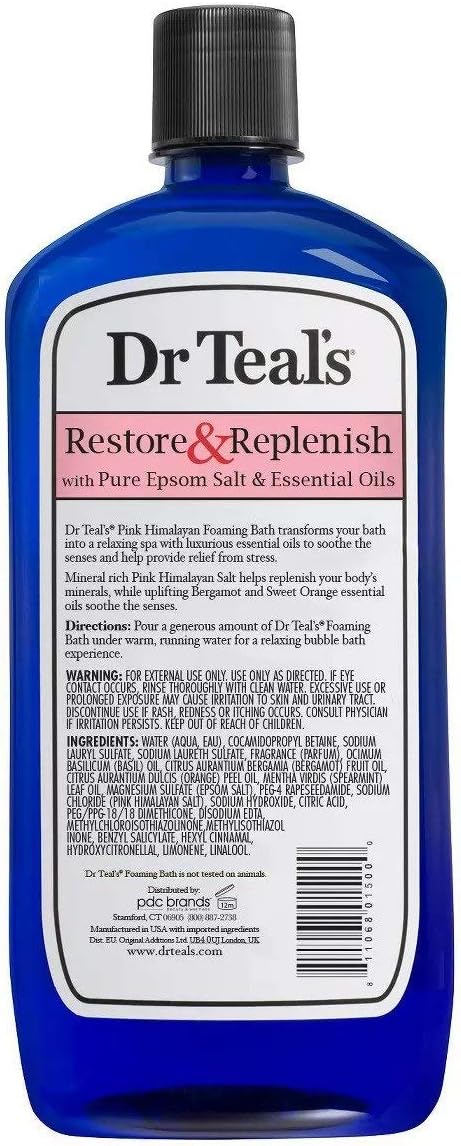 Dr Teal's Pink Himalayan Salt Foam Bath Gift Set - Image 2