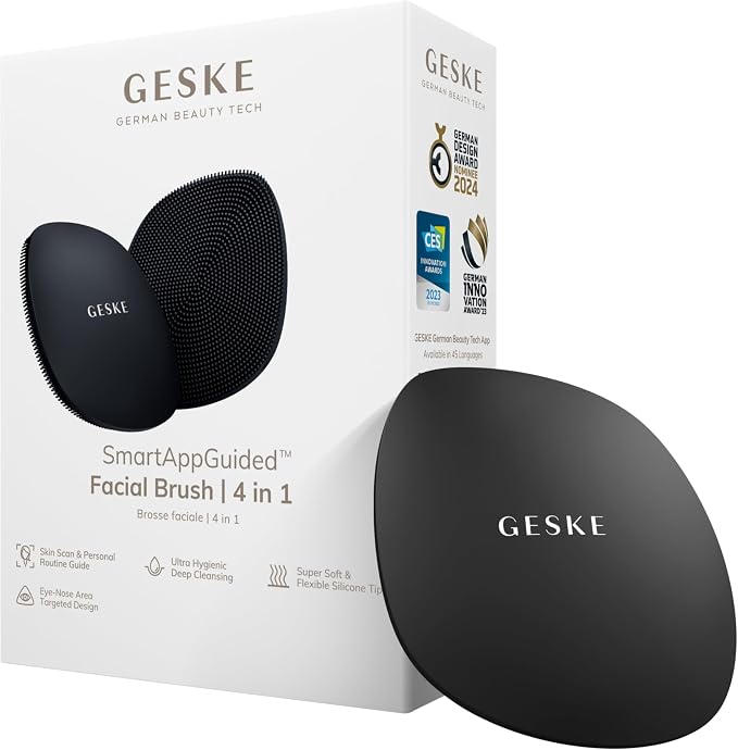 GESKE SmartAppGuided™ Facial Brush | 4 in 1 | Professional Facial Cleansing by GESKEGermanBeautyTech